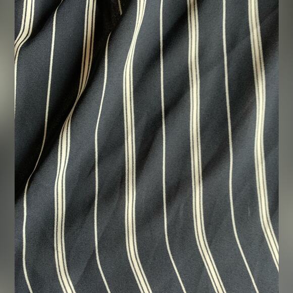 H&M Navy Pinstripe Button Up Shirt - Picture 3 of 4